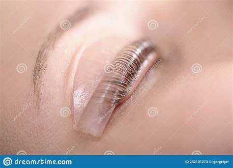 eyebrow and eyelash care procedure in a beauty salon close up stock image image of eyelash