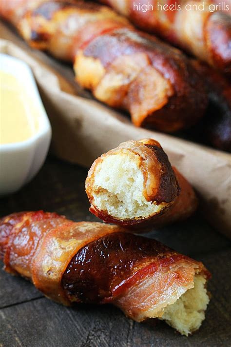 Bacon Wrapped Soft Pretzels High Heels And Grills
