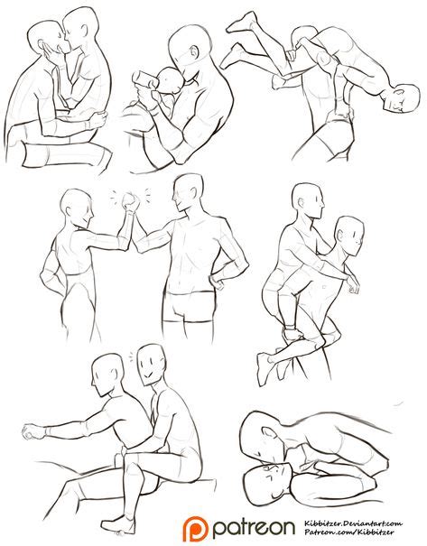 59 Ideas For Drawing Poses Kiss Art Reference Drawing Couple Poses
