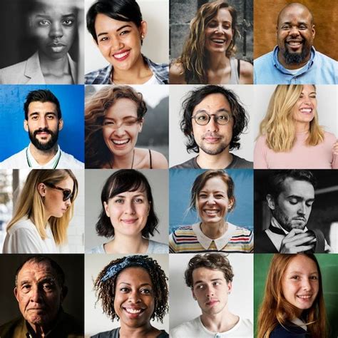 multi etnias de várias pessoas enfrentam retratos foto premium em 2022 ideias para retrato
