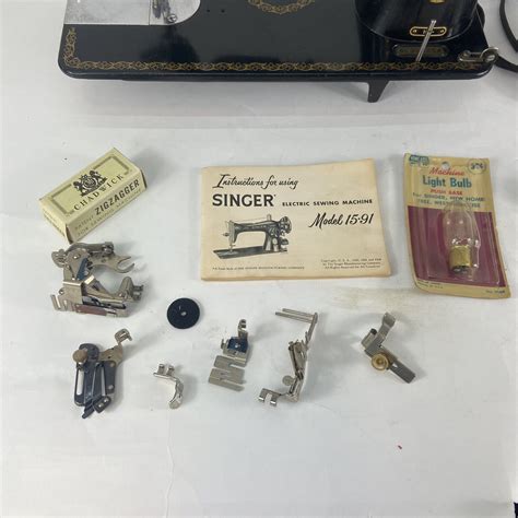 Vintage 1948 Singer 15 91 Sewing Machinemanual Extras Foot Pedal Ebay