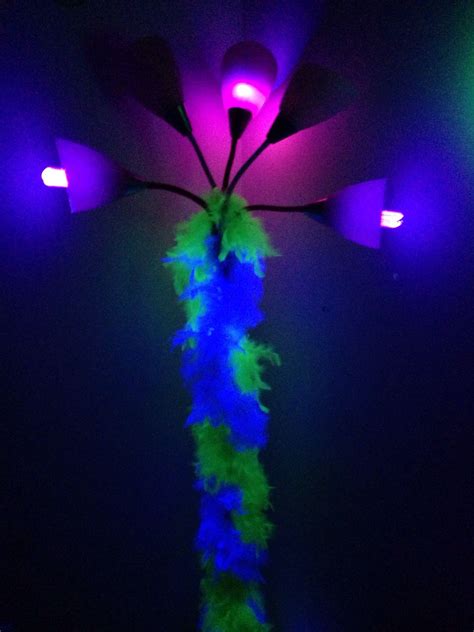 Black Light Bulbs And Neon Paint Go A Long Way Great Idea For