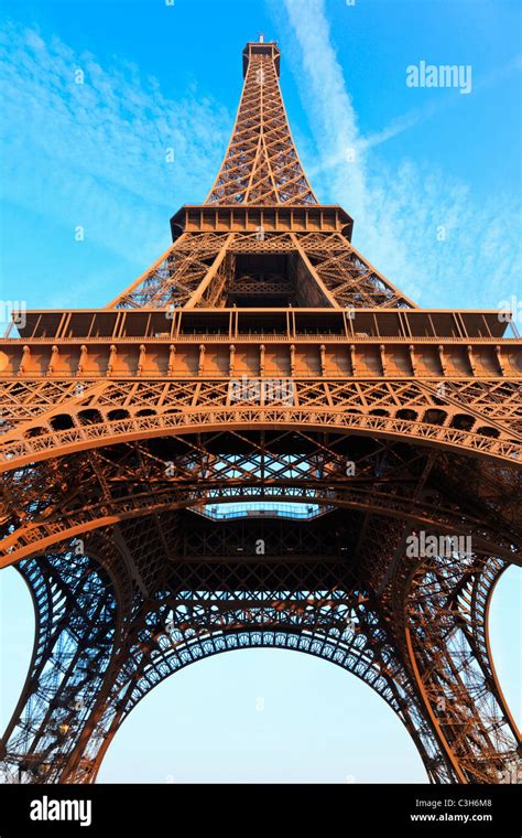 Eiffel Tower Up Close Paris France Stock Photo Alamy