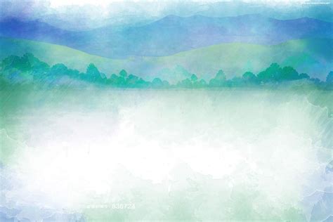 Watercolor Pastel Landscape Background Image Simple Watercolor Green