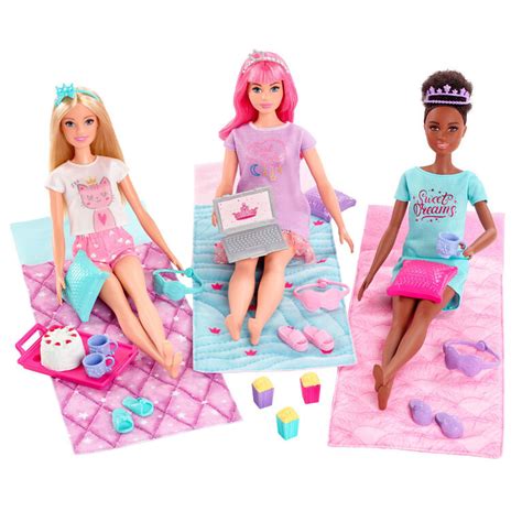 Barbie Princess Adventure Playset With 3 Barbie Dolls And Slumber Party