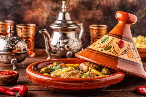 Traditional Moroccan Tagine High Quality Food Images ~ Creative Market