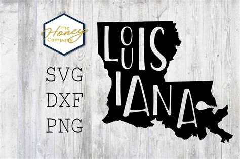 Louisiana Svg Png Dxf State Outline Instant Download Etsy
