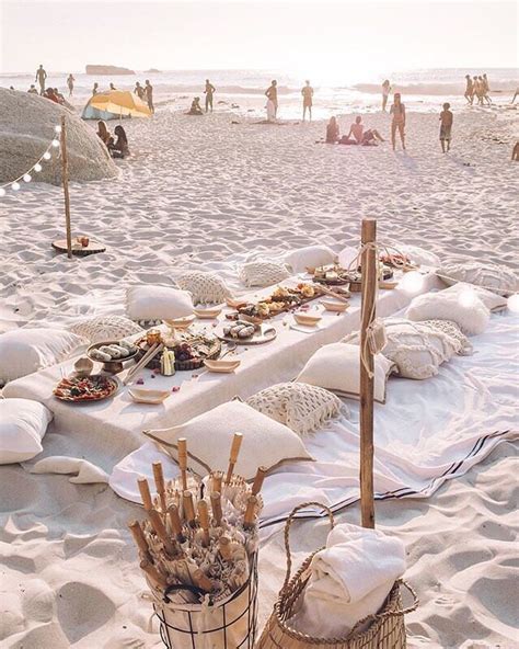 Absolutely Loving This Beach Picnic Setup Our August Beach Wedding