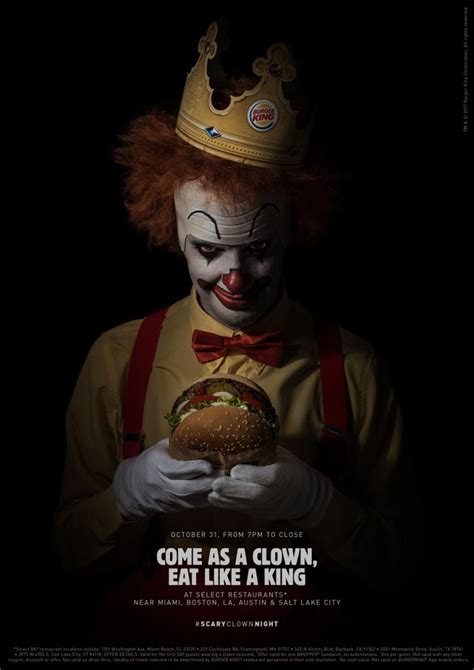 Afraid Of Clowns Might Want To Stay Clear Of Burger King On Halloween