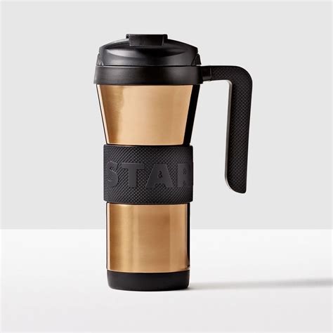 Stainless Steel Grip Tumbler With Handle Copper On The Road Of