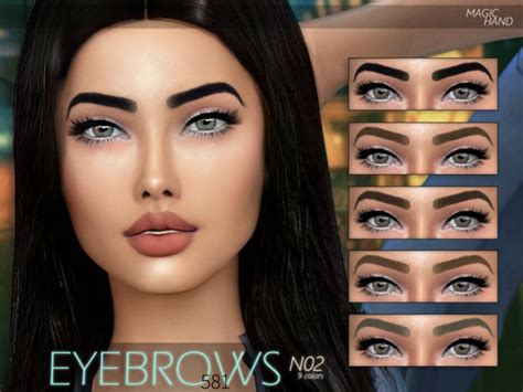 Mh Sourcils N02 Eyebrows Sims 4 Eyebrows Makeup Cc