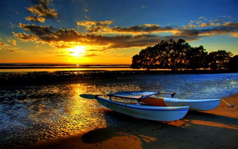 amazing beach Lovely Sunset - Nature Beaches HD Desktop Wallpaper
