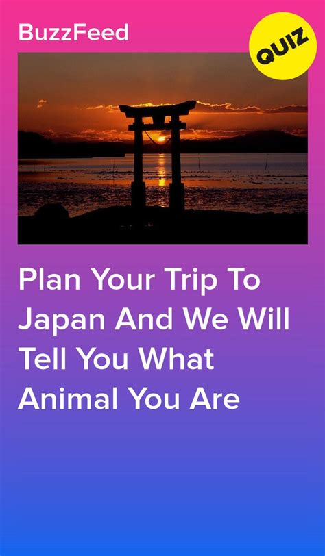 Plan Your Trip To Japan And We Will Tell You What Animal You Are Random