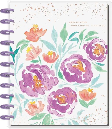 Big Dashboard Happy Planner® Detailed Florals 18 Months In 2020