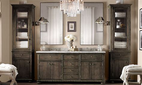 Do you suppose bathroom cabinet hardware seems to be great? Vanity : Restoration Hardware - LOVE this color ...