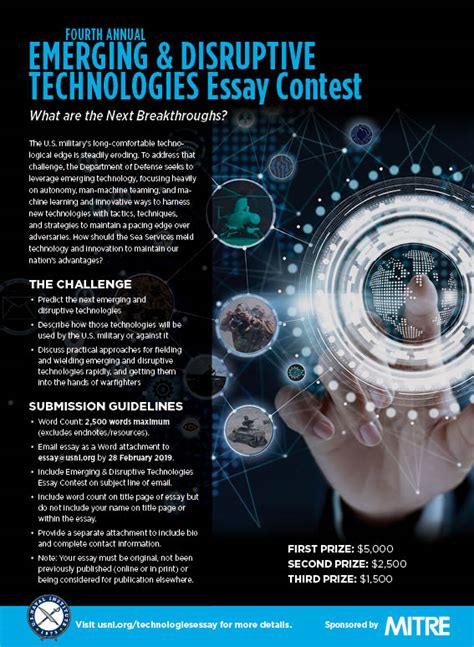 Emerging And Disruptive Technologies Essay Contest Us Naval Institute