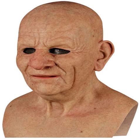 Buy Cosplay Rubber Old Man Mask Realistic Scary Latex Mask Horror Headgear Cosplay Props For