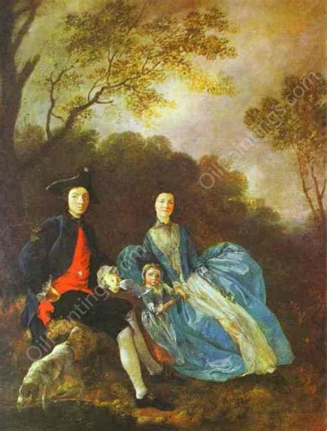 Thomas Gainsborough With His Wife And Elder Daughter Mary Thomas
