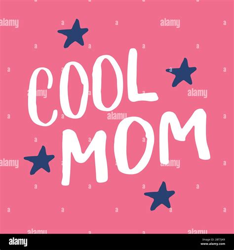 Cool Mom Calligraphic Letterings Signs Set Printable Phrase Set