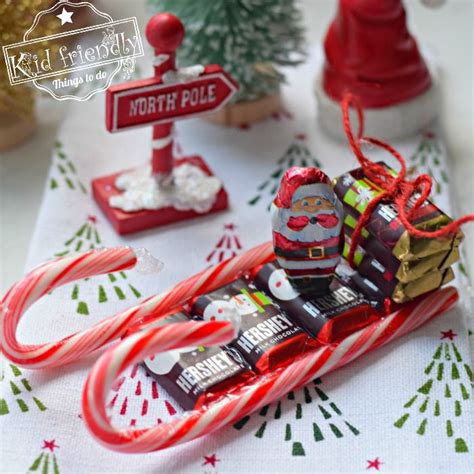 How To Make A Christmas Candy Cane Sleigh Fun Christmas Games Christmas Candy Candy Cane Sleigh