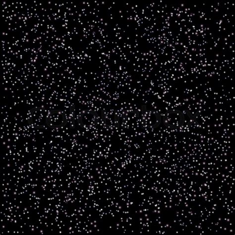 White Stars In Black Space Vector Illustration Stock