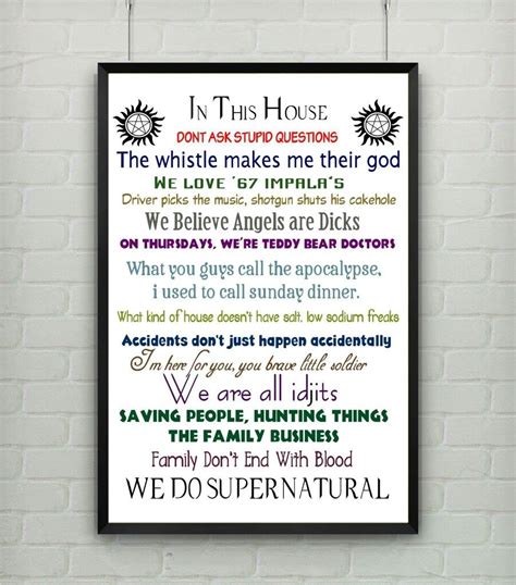 Supernatural In This House We Do Supernatural