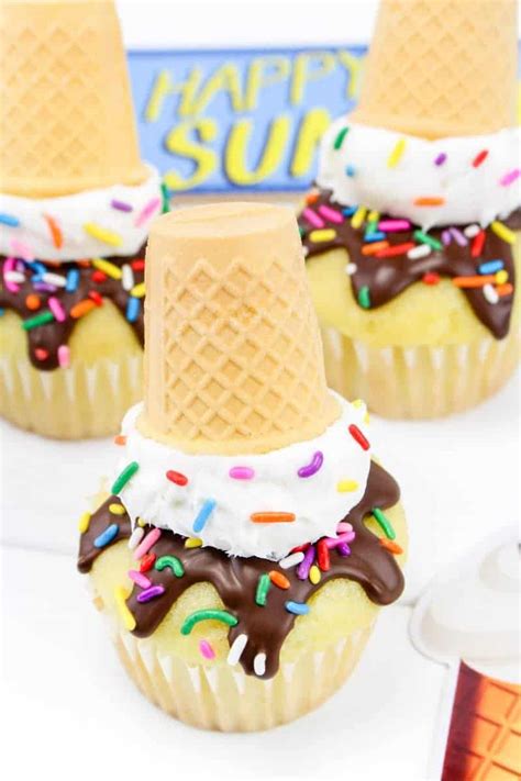Melting Ice Cream Cone Cupcakes Recipe