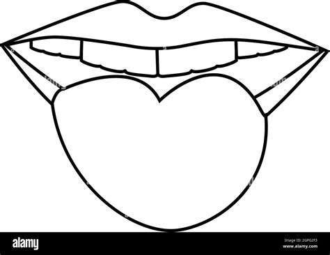 Smiling Mouth Icon Outline Style Stock Vector Image And Art Alamy