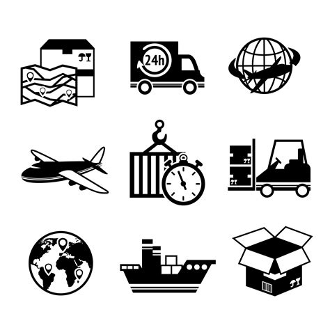 Logistic Icons Set 436830 Vector Art At Vecteezy