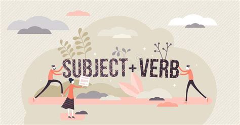 Sentence Structure With Subject And Verb Stock Vector Illustration Of