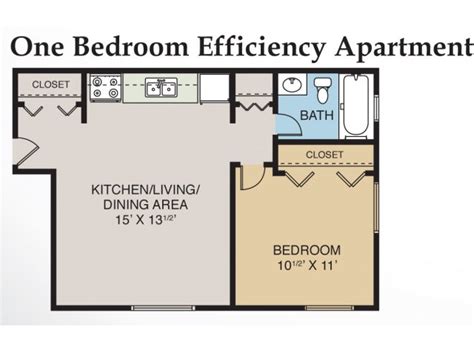 It's crucial to keep things simple. 1 Bedroom Efficiency | 1 Bed Apartment | Eastlawn Arms ...