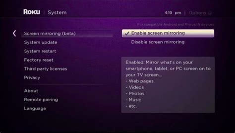 Using the remote, select screen mirroring or project. How to Cast to Roku from PC and Other Devices Easily