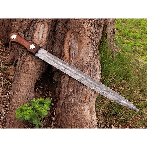 Damascus Short Sword Black Forge Knives Touch Of Modern