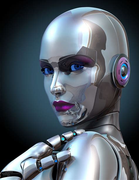 Female Robot By Marco Romero Sci Fi 3d Cgsociety Cyberpunk