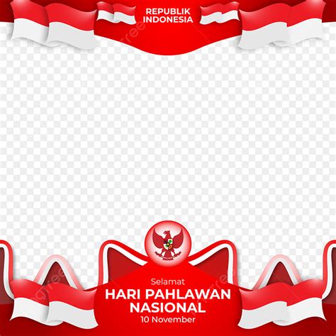 Rahmen Grenze Merah Putih Hari Pahlawan Republik Indonesien Hari