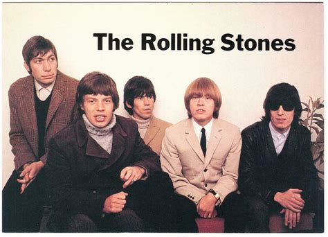 The Rolling Stones In The 1960s Group Portrait Modern Postcard Topics