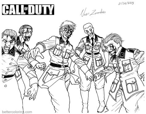 Call Of Duty Zombies Coloring Pages