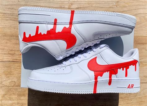 Nike air force 1 low valentines day. Red drip Nike Air Force 1 | THE CUSTOM MOVEMENT