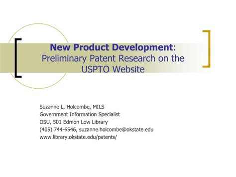 Ppt New Product Development Preliminary Patent Research On The