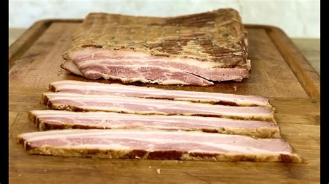 dry cured maple smoked bacon recipe youtube