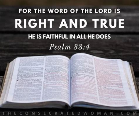 Gods Word Is Right And True The Consecrated Woman Words S Word