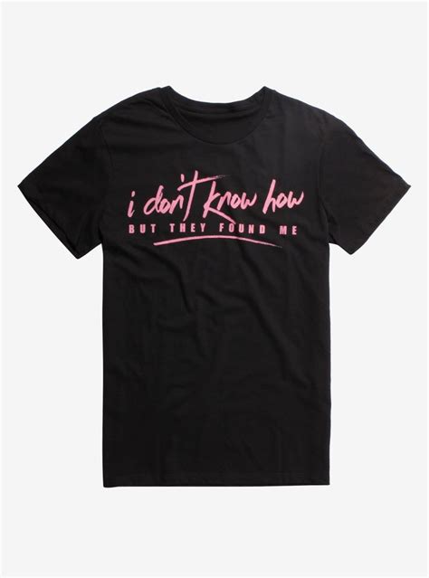 i don t know how but they found me logo t shirt hot topic tshirt logo shirts tv shirts