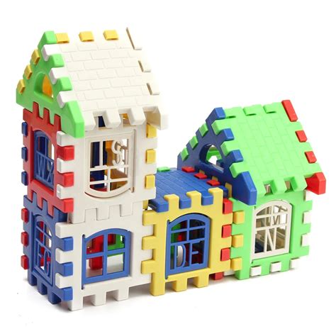24pcs Children Plastic Letter Building Blocks House Toy Blocks