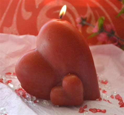 Big Red Heart Valentine Candle Scented In Black Raspberry Etsy
