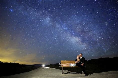 Long Exposure Engagement Photos Shot Under The Starry