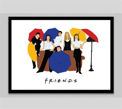 Friends Tv Poster Minimalist Wall Poster Quote Print By Postered