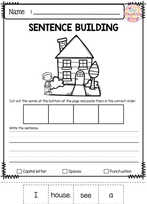 Free Sentence Building Worksheets For First Grade Paul Walls