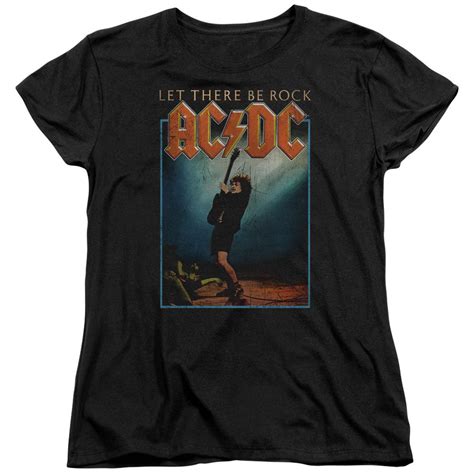 acdc womens shirt let there be rock black t shirt acdc let there be rock shirts