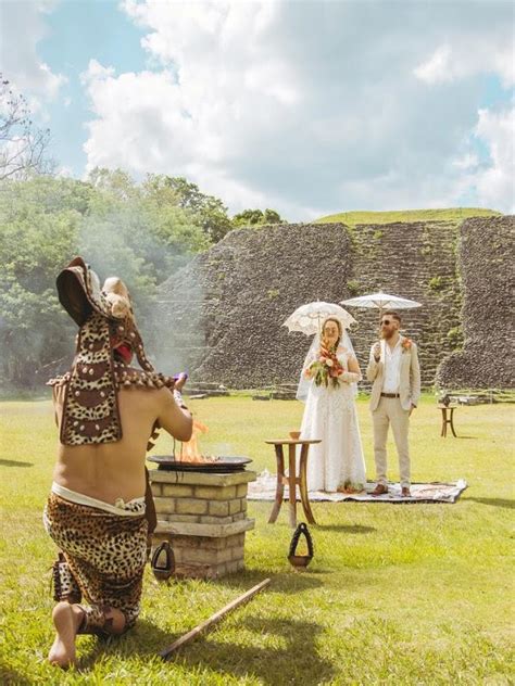 Belize Maya Wedding Ceremony At Xunantunich Temples