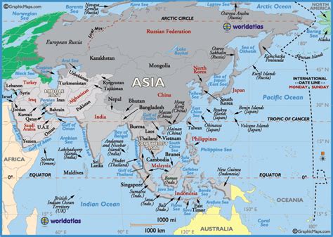 Asia Map Map Of Asia Asia Maps Of Landforms Roads Cities Counties